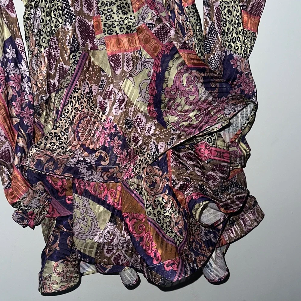 Colorful Patterned Mini Dress - Picture 3 of 4